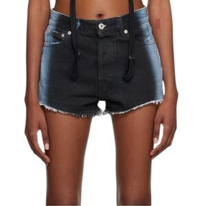 NWT Heron Preston Black & Blue Gradient Denim Shorts size 29